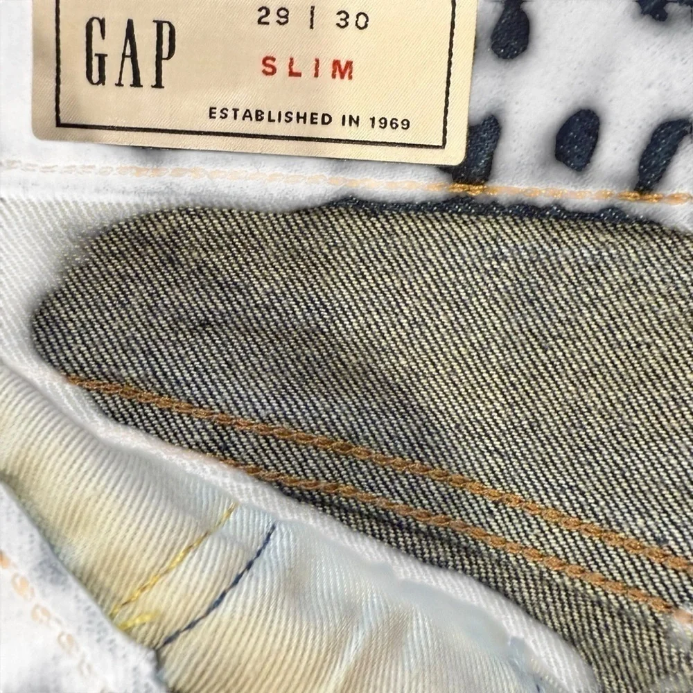 Men’s Gap Slim Straight Dark Worn Jeans size 29/30
